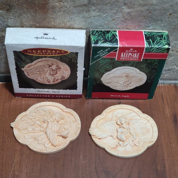 Hallmark Heavenly Angels Christmas Ornament 1991 & 1993 - Picture 10 of 11